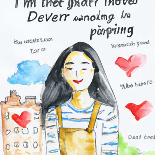 AI generated girl image with hearts -  'Escaping the Adult Acne Struggle'