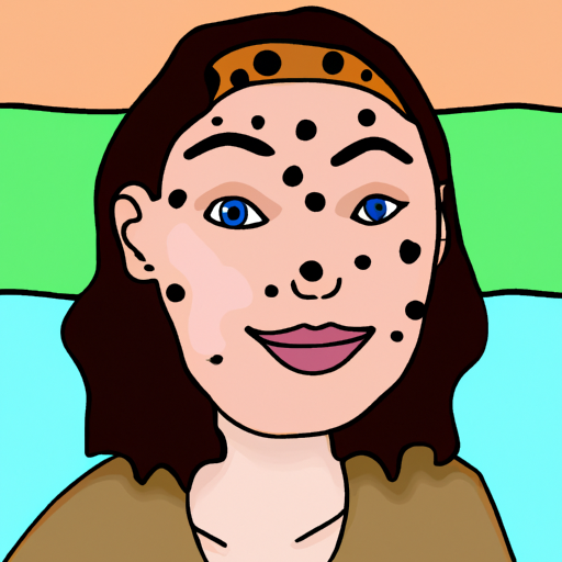 animated girl with adult acne