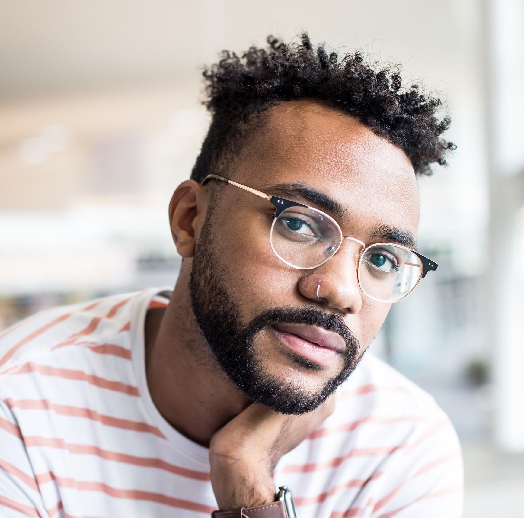 man wearing eyeglasses