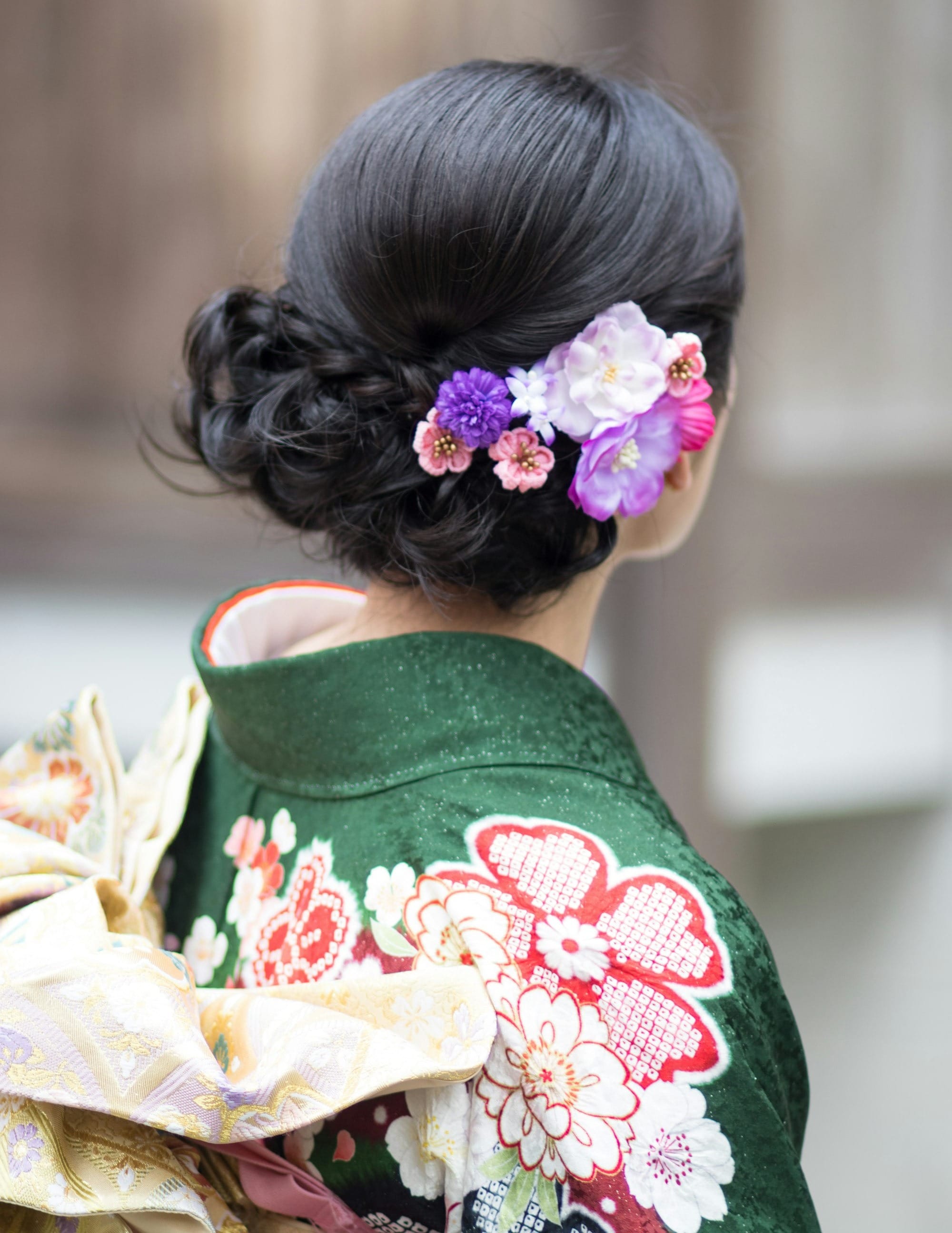 woman in green floral top - scalp treatments - Scalp Scrubs 