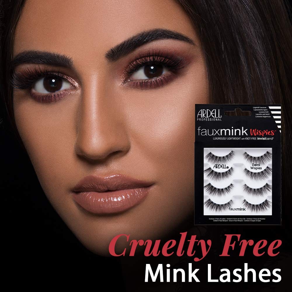 Closeup Photo Face - Ardell False Lashes Faux Mink Demi Wispies Best TikTok Beauty Products